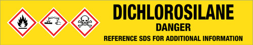Dichlorosilane [CAS# 4109-96-0] - GHS Pipe Marking Label