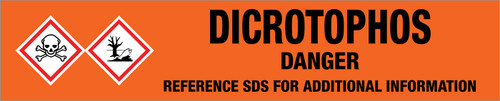 Dicrotophos [CAS# 141-66-2] - GHS Pipe Marking Label
