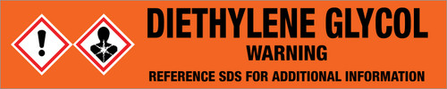 Diethylene Glycol [CAS# 111-46-6] - GHS Pipe Marking Label