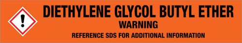 Diethylene glycol butyl ether [CAS# 112-34-5] - GHS Pipe Marking Label