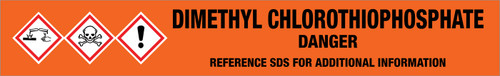 Dimethyl Chlorothiophosphate [CAS# 2524-03-0] - GHS Pipe Marking Label