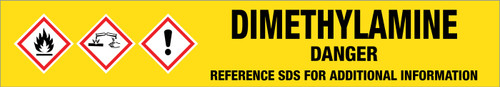 Dimethylamine [CAS# 124-40-3] - GHS Pipe Marking Label