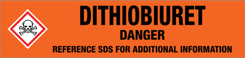 Dithiobiuret [CAS# 541-53-7] - GHS Pipe Marking Label