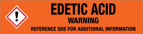Edetic Acid [CAS# 60-00-4] - GHS Pipe Marking Label