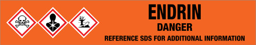 Endrin [CAS# 128-10-9] - GHS Pipe Marking Label