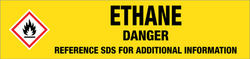Ethane [CAS# 74-84-0] - GHS Pipe Marking Label