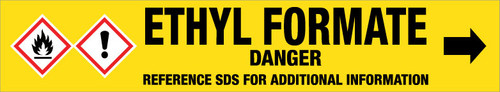 Ethyl Formate [CAS# 109-94-4] - GHS Pipe Marking Label