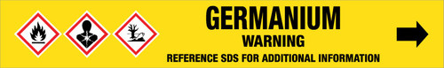 Germanium [CAS# 7440-56-4] - GHS Pipe Marking Label