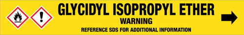 Glycidyl Isopropyl Ether [CAS# 4016-14-2] - GHS Pipe Marking Label