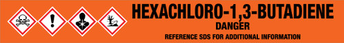 Hexachloro-1,3-Butadiene [CAS# 87-68-3] - GHS Pipe Marking Label