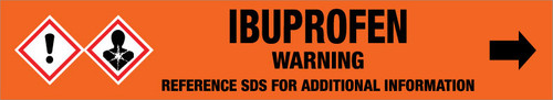 Ibuprofen [CAS# 15687-27-1] - GHS Pipe Marking Label