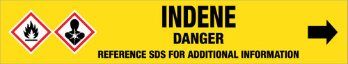 Indene [CAS# 95-13-6] - GHS Pipe Marking Label
