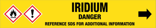 Iridium [CAS# 7439-88-5] - GHS Pipe Marking Label