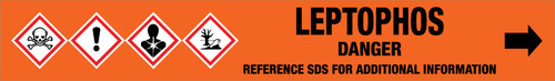 Leptophos [CAS# 21609-90-5] - GHS Pipe Marking Label