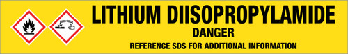 Lithium Diisopropylamide [CAS# 4111-54-0] - GHS Pipe Marking Label