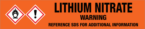 Lithium Nitrate [CAS# 7790-69-4] - GHS Pipe Marking Label