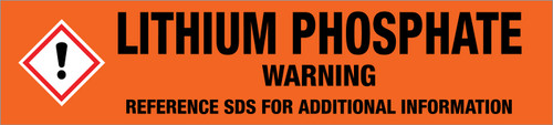 Lithium Phosphate [CAS# 10377-52-3] - GHS Pipe Marking Label