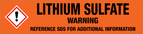 Lithium Sulfate [CAS# 10377-48-7] - GHS Pipe Marking Label