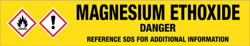 Magnesium Ethoxide [CAS# 2414-98-4] - GHS Pipe Marking Label