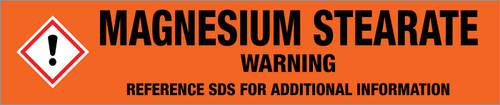 Magnesium Stearate [CAS# 557-04-0] - GHS Pipe Marking Label