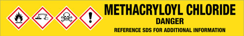Methacryloyl Chloride [CAS# 920-46-7] - GHS Pipe Marking Label