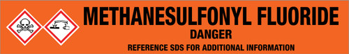 Methanesulfonyl Fluoride [CAS# 558-25-8] - GHS Pipe Marking Label