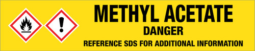 Methyl Acetate [CAS# 79-20-9] - GHS Pipe Marking Label