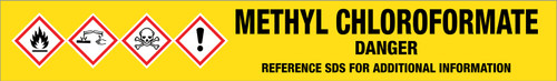 Methyl Chloroformate [CAS# 79-22-1] - GHS Pipe Marking Label