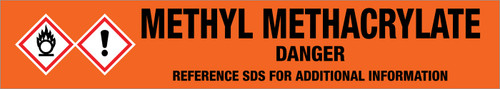 Methyl Methacrylate [CAS# 80-62-6] - GHS Pipe Marking Label