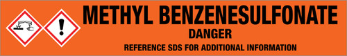 Methyl Benzenesulfonate [CAS# 80-18-2] - GHS Pipe Marking Label