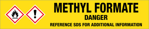 Methyl Formate [CAS# 107-31-3] - GHS Pipe Marking Label