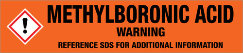 Methylboronic Acid [CAS# 13061-96-6] - GHS Pipe Marking Label