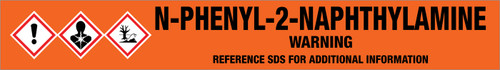 N-Phenyl-2-Naphthylamine [CAS# 135-88-6] - GHS Pipe Marking Label