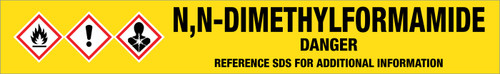 N,N-Dimethylformamide [CAS# 68-12-2] - GHS Pipe Marking Label