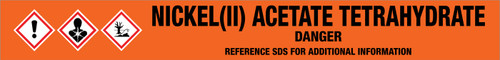 Nickel(II) Acetate Tetrahydrate [CAS# 6018-89-9] - GHS Pipe Marking Label