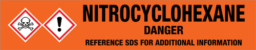Nitrocyclohexane [CAS# 1122-60-7] - GHS Pipe Marking Label