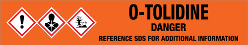 O-Tolidine [CAS# 119-93-7] - GHS Pipe Marking Label
