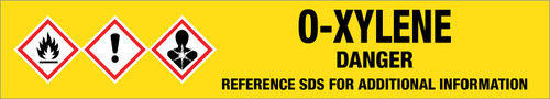 O-Xylene [CAS# 95-47-6] - GHS Pipe Marking Label
