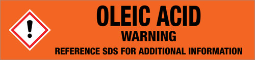 Oleic Acid [CAS# 112-80-1] - GHS Pipe Marking Label