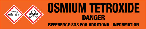 Osmium Tetroxide [CAS# 20816-12-0] - GHS Pipe Marking Label