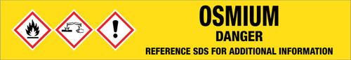 Osmium [CAS# 7440-04-2] - GHS Pipe Marking Label