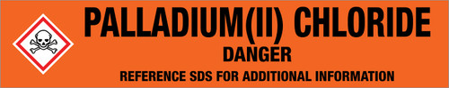 Palladium(II) Chloride [CAS# 7647-10-1] - GHS Pipe Marking Label