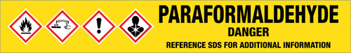 Paraformaldehyde [CAS# 30525-89-4] - GHS Pipe Marking Label