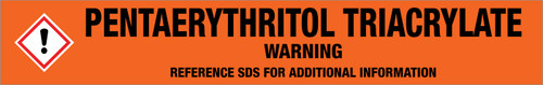 Pentaerythritol Triacrylate [CAS# 3524-68-3] - GHS Pipe Marking Label