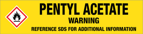 Pentyl Acetate [CAS# 628-63-7] - GHS Pipe Marking Label
