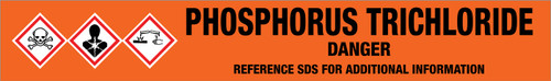 Phosphorus Trichloride [CAS# 7719-12-2] - GHS Pipe Marking Label