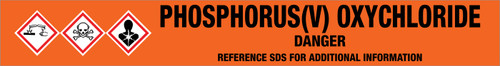 Phosphorus(V) Oxychloride [CAS# 10025-87-3] - GHS Pipe Marking Label