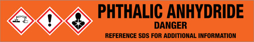 Phthalic Anhydride [CAS# 85-44-9] - GHS Pipe Marking Label