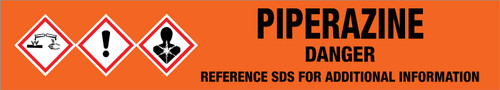 Piperazine [CAS# 110-85-0] - GHS Pipe Marking Label