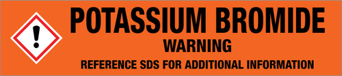 Potassium Bromide [CAS# 7758-02-3] - GHS Pipe Marking Label